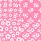 Set Abstract Cotton flower Seamless pattern. Flat style on cute pink girly background. Vector illustration.