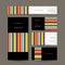 Set of abstract creative business cards design