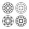 Set of Abstract Decorative Radial Circle Patterns