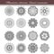 Set of abstract design element. Round mandalas in vector. Graphic template for your design. Decorative retro ornament. Hand drawn