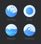 Set of abstract flat water icons