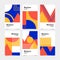 Set of abstract geometric bauhaus cover design
