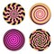 Set of abstract geometric impossible shapes. Optical illusion. Sacred geometry