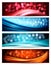 Set of abstract holiday colorful banners