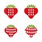 Set of abstract icons strawberry. Vector
