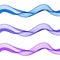 Set of Abstract Isolated Wave Lines for White Background.