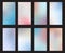 Set abstract light blur backgrounds smartphones screen mobile wa