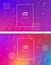 Set of abstract minimalistic background with geometric elements, dynamic shapes, lines. Gradient abstract banners with smooth