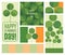 Set of abstract modern St. Patrick`s Day designs.