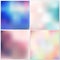 Set of abstract multicolored blurred background creative concept