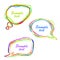 Set of abstract multicolored speech bubbles