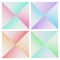 Set of abstract pyramid colorful background. Geometric triangles shape modern style