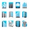 Set of abstract real estate icons