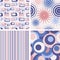 Set of abstract seamless lilac patterns