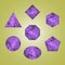 Set of abstract shapes like amethyst
