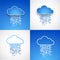 Set of abstract technology cloud theme backgrounds.