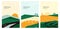 Set of abstract vector backgrounds with agriculture