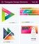 Set of Abstract vector design elements for graphic layout. Modern business background template