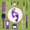 Set of accessories and tools for pedicure and manicure