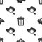 Set Add cloud, Trash can and Search cloud computing on seamless pattern. Vector.