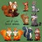 Set of adorable woodland creatures