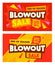 Set Advertising Banners with Blowout Sale Typography. Abstract Background, Social Media Promo Branding Template