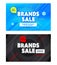 Set of Advertising Banners with Brands Sale Typography. Background with Radial Circles and Abstract Lines