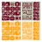 Set of `african spirit` banners and ethnic seamless patterns