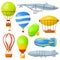 Set air balloons and airships.