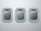 Set of Aircraft windows. Plane portholes isolated. Vector.