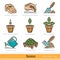 Set of All Steps of Business Outline Color Web Icons