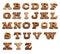 Set of Alphabet made from wood