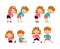 Set of American Kids Exercising, Children exercising ,child exercising , happy Kids Exercising cute cartoon flat design isolated