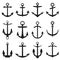 Set of anchor icons