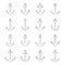 Set of anchors, vector illustration