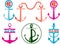 Set of Anchors. Vector Monogram set. VECTOR