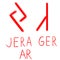 Set of ancient runes. Versions of Jera rune with German, English and Old Scandinavian titles