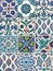 Set of ancient traditional handmade tiles - Islamic ornaments