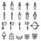 set of ancient weapon icons. Vector illustration decorative design