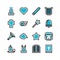 set of angel icons. Vector illustration decorative design