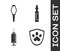 Set Animal health insurance, Pets vial medical, Syringe with pet vaccine and Pets vial medical icon. Vector