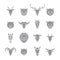 set of animal icons. Vector illustration decorative design