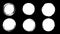 Set of animated round spots of paint.