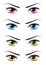 Set of anime style eyes