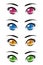 Set of anime style eyes