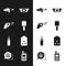 Set Anti-tank hand grenade, Pistol or gun, M16A1 rifle, Star American military, Bullet, Military rank, Walkie talkie and