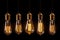 Set of Antique Edison Bulbs for Artistic Cafe and Restaurant Decoration, generative AI
