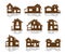 Set of apartment house icons