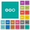 Set aperture size solid square flat multi colored icons