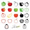 Set of apple icons